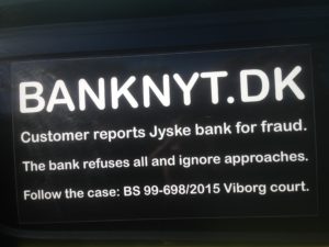 IMG_3090 / JYSKE BANKs SVINDEL / FRAUD - CALL / OPRÅB :-) Can the bank director CEO Anders Dam not understand We only want to talk with the bank, JYSKE BANK And find a solution, so we can get our life back We are talking about The last 10 years, the bank provisionally has deceived us. The Danish bank took 10 years from us. :-) Please talk to us #AndersChristianDam Rather than continue deceive us With a false interest rate swap, for a loan that has not never existed We write, and write, and write, while the bank continues the very deliberate fraud which the entire Group Board is aware of. :-) :-) A case that is so inflamed, that not even the Danish press does dare comment on it. do you think that there is something about what we are writing about. Would you ask the bank management Jyske Bank Link to the bank further down Why they will not answer their customer And deliver a copy of the loan, 4.328.000 DKK as the bank claiming the customer has borrowed i Nykredit As the Danish Bank changes interest rates, for the last 10 years, Actually since January 1, 2009 - Now the customer discovered and informed the Jyske Bank Jyske 3-bold Bank May 2016 that there was no loan taken. We are talking about fraud for millions, against just one customer :-) :-) Where do you come into contact with a fraudster who just does not want to stop deceiving you Have tried for over 2 years. DO YOU HAVE A SUGGESTION :-) from www.banknyt.dk Startede i jyske bank Helsingør I.L Tvedes Vej 7. 3000 Helsingør Dagblad Godt hjulpet af jyske bank medlemmer eller ansatte på Vesterbro, Vesterbrogade 9. Men godt assisteret af jyske bank hoved kontor i Silkeborg Vestergade Hvor koncern ledelsen / bestyrelsen ved Anders Christian Dam nu hjælper til med at dette svindel fortsætter Jyske Banks advokater som lyver for retten Tilbød 2-11-2016 forligs møde Men med den agenda at ville lave en rente bytte på et andet lån, for at sløre svindlen. ------------ Journalist Press just ask Danish Bank Jyske bank why the bank does not admit fraud And start to apologize all crimes. https://www.jyskebank.dk/kontakt/afdelingsinfo?departmentid=11660 :-) #Journalist #Press When the Danish banks deceive their customers a case of fraud in Danish banks against customers :-( :-( when the #danish #banks as #jyskebank are making fraud And the gang leader, controls the bank's fraud. :-( Anders Dam Bank's CEO refuses to quit. So it only shows how criminal the Danish jyske bank is. :-) Do not trust the #JyskeBank they are #lying constantly, when the bank cheats you The fraud that is #organized through by 3 departments, and many members of the organization JYSKE BANK :-( The Danish bank jyske bank is a criminal offense, Follow the case in Danish law BS 99-698/2015 :-) :-) Thanks to all of you we meet on the road. Which gives us your full support to the fight against the Danish fraud bank. JYSKE BANK :-) :-) Please ask the bank, jyske bank if we have raised a loan of DKK 4.328.000 In Danish bank nykredit. as the bank writes to their customer who is ill after a brain bleeding - As the bank is facing Danish courts and claim is a loan behind the interest rate swap The swsp Jyske Bank itself made 16-07-2008 https://facebook.com/JyskeBank.dk/photos/a.1468232419878888.1073741869.1045397795495688/1468234663211997/?type=3&source=54&ref=page_internal :-( contact the bank here https://www.jyskebank.dk/omjyskebank/organisation/koncernledergruppe - Also ask about date and evidence that the loan offer has been withdrawn in due time before expiry :-) :-) And ask for the prompt contact to Nykredit Denmark And ask why (new credit bank) Nykredit, first would answer the question, after nykredit received a subpoena, to speak true. - Even at a meeting Nykredit refused to sign anything. Not to provide evidence against Jyske Bank for fraud - But after several letters admit Nykredit Bank on writing - There is no loan of 4.328.000 kr https://facebook.com/JyskeBank.dk/photos/a.1051107938258007.1073741840.1045397795495688/1344678722234259/?type=3&source=54&ref=page_internal :-( :-( So nothing to change interest rates https://facebook.com/JyskeBank.dk/photos/a.1045554925479975.1073741831.1045397795495688/1045554998813301/?type=3&source=54&ref=page_internal Thus admit Nykredit Bank that their friends in Jyske Bank are making fraud against Danish customers :-( :-( :-( Today June 29th claims Jyske Bank that a loan of DKK 4.328.000 Has been reduced to DKK 2.927.634 and raised interest rates DKK 81.182 https://facebook.com/JyskeBank.dk/photos/a.1046306905404777.1073741835.1045397795495688/1755579747810819/?type=3&source=54 :-) :-) Group management jyske bank know, at least since May 2016 There is no loan of 4.328.000 DKK And that has never existed. And the ceo is conscious about the fraud against the bank's customer :-) Nevertheless, the bank continues the fraud But now with the Group's Board of Directors knowledge and approval :-) The bank will not respond to anything Do you want to investigate the fraud case as a journalist? :-( :-( Fraud that the bank jyske bank has committed, over the past 10 years. :-) :-) https://facebook.com/story.php?story_fbid=10217380674608165&id=1213101334&ref=bookmarks Will make it better, when we share timeline, with link to Appendix :-) www.banknyt.dk /-----------/ #ANDERSDAM I SPIDSEN AF DEN STORE DANSKE NOK SMÅ #KRIMINELLE #BANK #JYSKEBANK Godt hjulpet af #Les www.les.dk #LundElmerSandager #Advokater :-) #JYSKE BANK BLEV OPDAGET / TAGET I AT LAVE #MANDATSVIG #BEDRAGERI #DOKUMENTFALSK #UDNYTTELSE #SVIG #FALSK :-) Banken skriver i fundamentet at jyskebank er #TROVÆRDIG #HÆDERLIG #ÆRLIG DET ER DET VI SKAL OPKLARE I DENNE HER SAG. :-) Offer spørger flere gange om jyske bank har nogle kommentar eller rettelser til www.banknyt.dk og opslag Jyske bank svare slet ikke :-) :-) We are still talking about 10 years of fraud Follow the case in Danish court Denmark Viborg BS 99-698/2015 :-) :-) Link to the bank's management jyske bank ask them please If we have borrowed DKK 4.328.000 as offered on May 20, 2008 in Nykredit The bank still take interest on this alleged loan in the 10th year. and refuses to answer anything :-) :-) Funny enough for all that loan is not existing just ask jyske bank why the bank does not admit fraud And start to apologize all crimes. https://www.jyskebank.dk/kontakt/afdelingsinfo?departmentid=11660 #Bank #AnderChristianDam #Financial #News #Press #Share #Pol #Recommendation #Sale #Firesale #AndersDam #JyskeBank #ATP #PFA #MortenUlrikGade #PhilipBaruch #LES #GF #BirgitBushThuesen #LundElmerSandager #Nykredit #MetteEgholmNielsen #Loan #Fraud #CasperDamOlsen #NicolaiHansen #gangcrimes #crimes :-) just ask jyske bank why the bank does not admit fraud And start to apologize all crimes. https://www.jyskebank.dk/kontakt/afdelingsinfo?departmentid=11660 #Koncernledelse #jyskebank #Koncernbestyrelsen #SvenBuhrkall #KurtBligaardPedersen #RinaAsmussen #PhilipBaruch #JensABorup #KeldNorup #ChristinaLykkeMunk #HaggaiKunisch #MarianneLillevang #Koncerndirektionen #AndersDam #LeifFLarsen #NielsErikJakobsen #PerSkovhus #PeterSchleidt / ,IMG_20180709_185159966