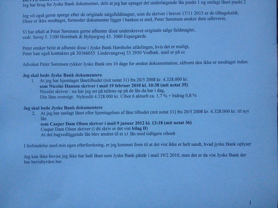 DET HANDLER OM MILLION BEDRAGERI, MOD LILLE KUNDE I JYSKE BANK ET BEDRAG SOM NYKREDIT KENDER ALT TIL. Utroligt Nykredit mener at de har brugt meget tid på at hjælpe Først skrev i en periode på over 2 år, uden Nykredit ville svare Så blev vi nødsagede til at stævne Nykredit, og først der fik vi kontakt og lidt bilag. :-) Så hvem kæmper og bruger mange resurser for at opklare den svindel foretning som jyske bank laver Og som Nykredit forsøgte at dække over ved at svare vildledende. På bare et enkelt spørgsmål Som Har jeg haft flere lån i Nykredit, end det lån jeg har nu. :-) Dette fik jeg et helt bevist vildledende svar på = Du har det lån du får opgørelse på hvert år. Der var jo ikke noget svar Så at knoklet hvert et lille svar Og det mener Nykredit at er bruge mange resurser :-) ---------- Tekst til billede Advokat Søren H. Hoffmann Christiansen fra Nykredit Skrev 21/2-2018 Og bekræftede vel bare hvad Mette Egholm Nielsen allerede har sagt NYKREDIT VIL IKKE LEVERER SKYTS IMOD JYSKE BANK Og ved ikke at ville udlever alle bilag, må der være noget Nykredit vil skjule, for at hjælpe jyske bank med at forsøge skuffe i retssag. - Jyske bank kan være helt rolige, Nykredit skriver jo at de nok skal lade være med at sende flere bilag, som kan skade jyske Banks troværdighed i denne kedelige sag, om udnyttelse svig og falsk - :-) At Nykredit har selv øknomisk har udnyttet og udnytter At jyske bank laver fusk, dokument falsk svindel løgn Og u at tage 3 et bidrag på 3 % :-) det har været meget svært at få bare lidt ud af Nykredit, Det siger sig selv efter, der skulle over 2 års forsøg med skriverier Til før at få Nykredit til at svare - Nykredit afviste først at svare i en år række men 24-11-2015 fik vi kontakt første gang. :-) Det syntes at handle om at trække tiden for at sigte mod forældelse for Nykredit's andel. - Det har handlet om at trække tiden og det er gået som ønsket - Nykredit skrev på anmodning om akt indsigt, at Nykredit ikke ville udlevere akt indsigt - Altså at Nykredit først ikke ville udlever noget som helst, er at hjælpe jyske bank Først efter Nykredit blev stævnet fik vi lidt bilag ud af dem Der i blandt kom bilag D. 1093 :-) Det er stadig planen at Nykredit advokaten Mette Egholm Nielsen som har fået fremlagt sags bilag i svindel sagen og derfor godt kender godt til bedraget. Mette bør derfor indkaldes som vidne i bedrageri sagen mod jyske bank. :-) Nykredit er ikke anklaget i sagn mod jyske bank :-) Men Nykredit har klart udnyttet fordelen til at tjene mangler penge, som er blevet er tab for kunden Det er ikke små penge. At det jyske bank som gjorde det mulig, det ved vi godt :/) Men at navne som dit Søren H. Hoffmann Christiansen overhovet nævnes, er for at give historien et sandheds preg. For hvem kender til bedraget i Nykredit Tænker du er sat ind i sagen grundet, BLAG D er bevis på dokument falsk Kan jo ikke skrive Nykredit ud for 10 personer For hvem har så skrevet hvad :/) Planen er at alle mails mm Som har med sagen at gøre offenligøres Også dem fra Nykredit Hvad er det vi ønsker at vide alt