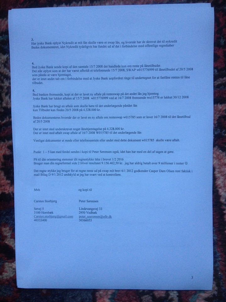 DET HANDLER OM MILLION BEDRAGERI, MOD LILLE KUNDE I JYSKE BANK ET BEDRAG SOM NYKREDIT KENDER ALT TIL. Utroligt Nykredit mener at de har brugt meget tid på at hjælpe Først skrev i en periode på over 2 år, uden Nykredit ville svare Så blev vi nødsagede til at stævne Nykredit, og først der fik vi kontakt og lidt bilag. :-) Så hvem kæmper og bruger mange resurser for at opklare den svindel foretning som jyske bank laver Og som Nykredit forsøgte at dække over ved at svare vildledende. På bare et enkelt spørgsmål Som Har jeg haft flere lån i Nykredit, end det lån jeg har nu. :-) Dette fik jeg et helt bevist vildledende svar på = Du har det lån du får opgørelse på hvert år. Der var jo ikke noget svar Så at knoklet hvert et lille svar Og det mener Nykredit at er bruge mange resurser :-) ---------- Tekst til billede Advokat Søren H. Hoffmann Christiansen fra Nykredit Skrev 21/2-2018 Og bekræftede vel bare hvad Mette Egholm Nielsen allerede har sagt NYKREDIT VIL IKKE LEVERER SKYTS IMOD JYSKE BANK Og ved ikke at ville udlever alle bilag, må der være noget Nykredit vil skjule, for at hjælpe jyske bank med at forsøge skuffe i retssag. - Jyske bank kan være helt rolige, Nykredit skriver jo at de nok skal lade være med at sende flere bilag, som kan skade jyske Banks troværdighed i denne kedelige sag, om udnyttelse svig og falsk - :-) At Nykredit har selv øknomisk har udnyttet og udnytter At jyske bank laver fusk, dokument falsk svindel løgn Og u at tage 3 et bidrag på 3 % :-) det har været meget svært at få bare lidt ud af Nykredit, Det siger sig selv efter, der skulle over 2 års forsøg med skriverier Til før at få Nykredit til at svare - Nykredit afviste først at svare i en år række men 24-11-2015 fik vi kontakt første gang. :-) Det syntes at handle om at trække tiden for at sigte mod forældelse for Nykredit's andel. - Det har handlet om at trække tiden og det er gået som ønsket - Nykredit skrev på anmodning om akt indsigt, at Nykredit ikke ville udlevere akt indsigt - Altså at Nykredit først ikke ville udlever noget som helst, er at hjælpe jyske bank Først efter Nykredit blev stævnet fik vi lidt bilag ud af dem Der i blandt kom bilag D. 1093 :-) Det er stadig planen at Nykredit advokaten Mette Egholm Nielsen som har fået fremlagt sags bilag i svindel sagen og derfor godt kender godt til bedraget. Mette bør derfor indkaldes som vidne i bedrageri sagen mod jyske bank. :-) Nykredit er ikke anklaget i sagn mod jyske bank :-) Men Nykredit har klart udnyttet fordelen til at tjene mangler penge, som er blevet er tab for kunden Det er ikke små penge. At det jyske bank som gjorde det mulig, det ved vi godt :/) Men at navne som dit Søren H. Hoffmann Christiansen overhovet nævnes, er for at give historien et sandheds preg. For hvem kender til bedraget i Nykredit Tænker du er sat ind i sagen grundet, BLAG D er bevis på dokument falsk Kan jo ikke skrive Nykredit ud for 10 personer For hvem har så skrevet hvad :/) Planen er at alle mails mm Som har med sagen at gøre offenligøres Også dem fra Nykredit Hvad er det vi ønsker at vide alt