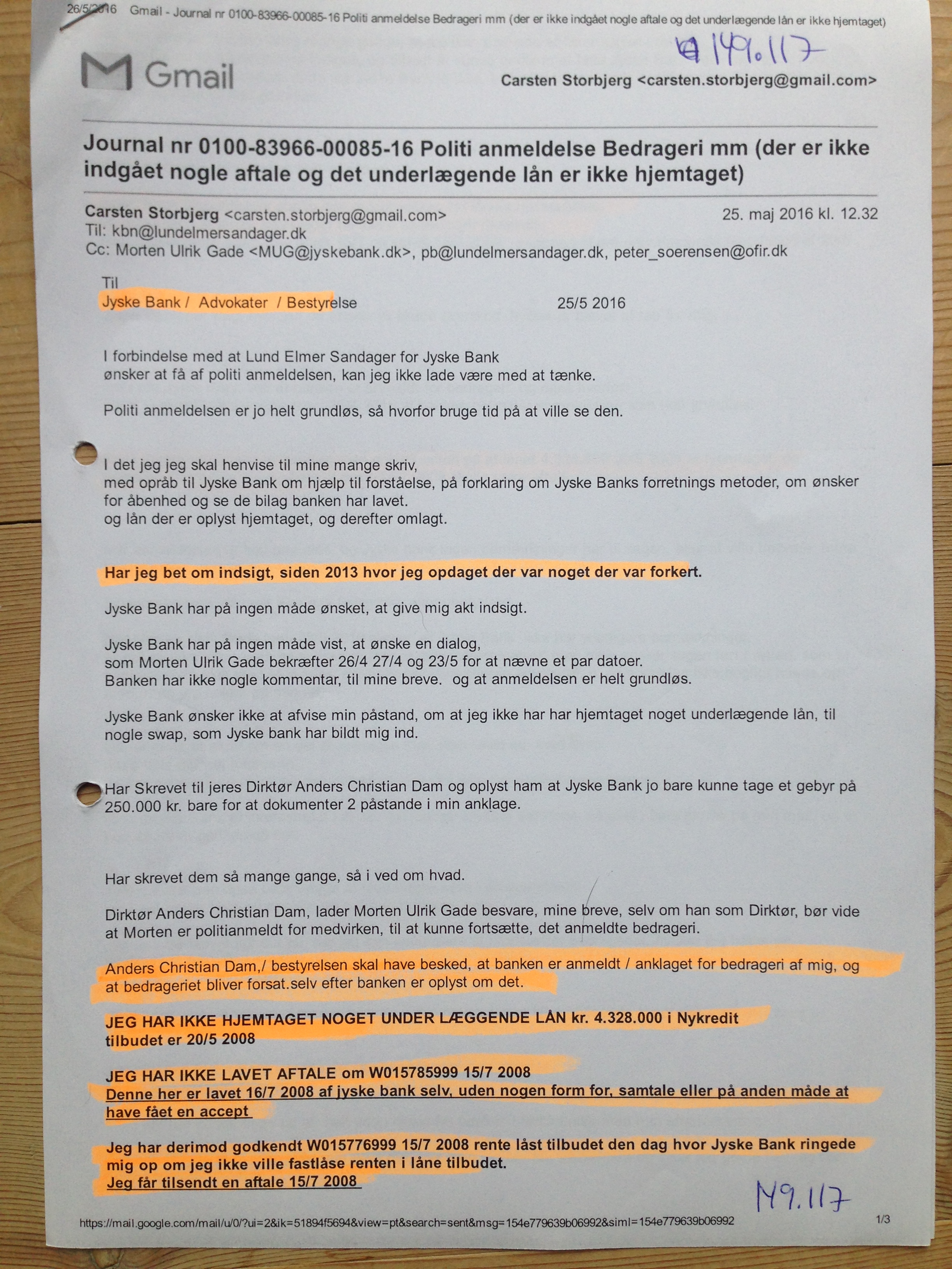 DET HANDLER OM MILLION BEDRAGERI, MOD LILLE KUNDE I JYSKE BANK ET BEDRAG SOM NYKREDIT KENDER ALT TIL. Utroligt Nykredit mener at de har brugt meget tid på at hjælpe Først skrev i en periode på over 2 år, uden Nykredit ville svare Så blev vi nødsagede til at stævne Nykredit, og først der fik vi kontakt og lidt bilag. :-) Så hvem kæmper og bruger mange resurser for at opklare den svindel foretning som jyske bank laver Og som Nykredit forsøgte at dække over ved at svare vildledende. På bare et enkelt spørgsmål Som Har jeg haft flere lån i Nykredit, end det lån jeg har nu. :-) Dette fik jeg et helt bevist vildledende svar på = Du har det lån du får opgørelse på hvert år. Der var jo ikke noget svar Så at knoklet hvert et lille svar Og det mener Nykredit at er bruge mange resurser :-) ---------- Tekst til billede Advokat Søren H. Hoffmann Christiansen fra Nykredit Skrev 21/2-2018 Og bekræftede vel bare hvad Mette Egholm Nielsen allerede har sagt NYKREDIT VIL IKKE LEVERER SKYTS IMOD JYSKE BANK Og ved ikke at ville udlever alle bilag, må der være noget Nykredit vil skjule, for at hjælpe jyske bank med at forsøge skuffe i retssag. - Jyske bank kan være helt rolige, Nykredit skriver jo at de nok skal lade være med at sende flere bilag, som kan skade jyske Banks troværdighed i denne kedelige sag, om udnyttelse svig og falsk - :-) At Nykredit har selv øknomisk har udnyttet og udnytter At jyske bank laver fusk, dokument falsk svindel løgn Og u at tage 3 et bidrag på 3 % :-) det har været meget svært at få bare lidt ud af Nykredit, Det siger sig selv efter, der skulle over 2 års forsøg med skriverier Til før at få Nykredit til at svare - Nykredit afviste først at svare i en år række men 24-11-2015 fik vi kontakt første gang. :-) Det syntes at handle om at trække tiden for at sigte mod forældelse for Nykredit's andel. - Det har handlet om at trække tiden og det er gået som ønsket - Nykredit skrev på anmodning om akt indsigt, at Nykredit ikke ville udlevere akt indsigt - Altså at Nykredit først ikke ville udlever noget som helst, er at hjælpe jyske bank Først efter Nykredit blev stævnet fik vi lidt bilag ud af dem Der i blandt kom bilag D. 1093 :-) Det er stadig planen at Nykredit advokaten Mette Egholm Nielsen som har fået fremlagt sags bilag i svindel sagen og derfor godt kender godt til bedraget. Mette bør derfor indkaldes som vidne i bedrageri sagen mod jyske bank. :-) Nykredit er ikke anklaget i sagn mod jyske bank :-) Men Nykredit har klart udnyttet fordelen til at tjene mangler penge, som er blevet er tab for kunden Det er ikke små penge. At det jyske bank som gjorde det mulig, det ved vi godt :/) Men at navne som dit Søren H. Hoffmann Christiansen overhovet nævnes, er for at give historien et sandheds preg. For hvem kender til bedraget i Nykredit Tænker du er sat ind i sagen grundet, BLAG D er bevis på dokument falsk Kan jo ikke skrive Nykredit ud for 10 personer For hvem har så skrevet hvad :/) Planen er at alle mails mm Som har med sagen at gøre offenligøres Også dem fra Nykredit Hvad er det vi ønsker at vide alt
