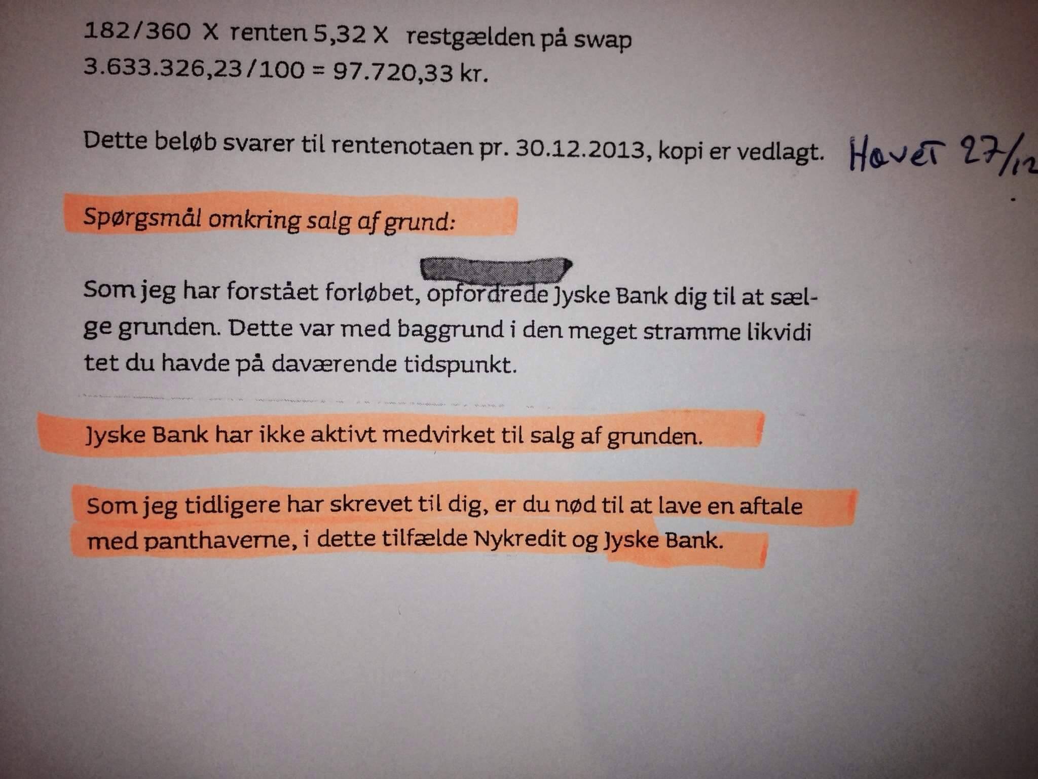 Nationalbanken statsgaranti låneramme huslån bolig lån superlån brf kredit GF ATP PFA JYSKEFINANS BILLÅN BYGGELÅN Vil ingen i jyske bank svare på nogle af de mange spørgsmål. Vi afventer rapporten der omhandler jyske Banks måde at drive deres bank på. Og lad os bare sige det som det er JYSKE BANK HAR LAVET MANGE FODFEJL OG NU VED JYSKE BANK IKKE HVILKET BEN DE SKAL STÅ PÅ, MIN ADVOKAT HAR SAGT JYSKE BANK VIL INTET INDRØMME ELLER UNDSKYLDE NOGET SOM HELST. MED DERFOR KAN DE VEL GODT SVARE KUNDE SOM BARE ØNDKER SVAR VI KAN GENNEMGÅ LISTEN MED JA NEJ SPØRGSMÅL, så er vi på vej Koncernledelse jyske bank Koncernbestyrelsen Sven Buhrkall Kurt Bligaard Pedersen Rina Asmussen Philip Baruch Jens A. Borup Keld Norup Christina Lykke Munk Haggai Kunisch Marianne Lillevang Koncerndirektionen Anders Dam Leif F. Larsen Niels Erik Jakobsen Per Skovhus Peter Schleidt Sagen historien om Nykredit og jyskebank handler om: Bedrageri Svindel Løgne Tyveri Underslæb Mandatsvig Svig Dokumentfalsk, At dække over forbrydelser At skjule forbrydelser At nægte kunder svar Om at lyve over for retten udelukket for at kunne fortsætte bedrageriske forhold. Se dagbogen på www.banknyt.dk Vi søge åbenhed og dialog med jyske bank, har kunde hjemtaget et lån på 4.328.000 kr. i Nykredit eller ej, fundamentet i jyske bank beskriver banken som åben. Men her lyver jyske bank, Når jyske bank nægter at svare kunder, nægter dem aktindsigt , og forbyder kunder at kontakte banken i sag om bedrageri Så er der noget galt et sted i banken Kunden her bliver ved og ved og ved Efter en indlæggelse grundet en hjerneblødning, blev der sat nye batterier i, de kan genoplades. DURACELL BATTERIER ELLER PITBULL VÆLG SELV. Har kunde bagefter lavet en rente bytte. Rente Swap, eller er der tale om Svig eller måske dokument falsk, til et falsk lån. En snak med jyske bank kunne kaste lys over sagen, har kunden ret eller har jyske bank. Jyske Banks enste kommentar til kunden er Jyske Bank Morten Ulrik Gade Anders Christian Dam Lund Elmer Sandager Philip Baurch 31-05-2016 Frabeder sig henvendelser i sagen. Altså kunder i jyske Bank, der spørger banken om de overhoved har hjemtaget et lån på 4.328.000 kr. som jyske bank trækker 2.5 million kroner i renter for kan ingen kunder få et ærligt svar i jyske bank Derfor må kunder enten stole på jyske bank eller sagsøge jyskebank for et svar. Altså bevis jyske Banks direktør svarede godt nok på spørgmålet fra 25 maj 2016 gennem deres advokater i Lund Elmer Sandager Hvorvidt lån på 4.328.000 kr. i Nykredit er blevet hjemtaget. Jyske bank svarede med en dato for hjemtagelsen, men vil ikke bevise noget, og blander i øvrigt alt sammen. Kunden som bare er en lille analfabet ved godt at han er alene oppe i mod den store danske bank jyske bank Som med 100'vis af advokater i ryggen, og med milliarder til at købe advokater for ikke vil svare kunden. Men prøver med øknomisk udmatningen, og vil påtvinge kunder urimelige advokat udgifter for stoppe han. Læs bogen om jyske Banks måde at snyde deres kunder. For kunden beviser da gerne at jyske Banks lyver i retten. God dag til løgner banken jyske bank