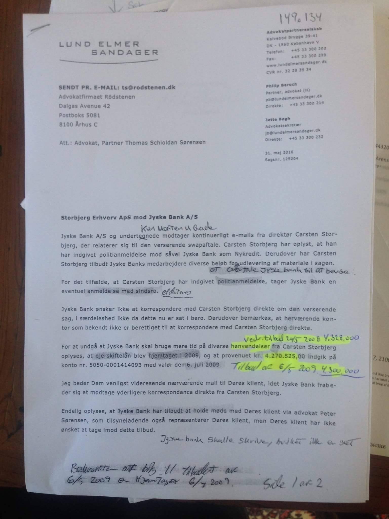 DET HANDLER OM MILLION BEDRAGERI, MOD LILLE KUNDE I JYSKE BANK ET BEDRAG SOM NYKREDIT KENDER ALT TIL. Utroligt Nykredit mener at de har brugt meget tid på at hjælpe Først skrev i en periode på over 2 år, uden Nykredit ville svare Så blev vi nødsagede til at stævne Nykredit, og først der fik vi kontakt og lidt bilag. :-) Så hvem kæmper og bruger mange resurser for at opklare den svindel foretning som jyske bank laver Og som Nykredit forsøgte at dække over ved at svare vildledende. På bare et enkelt spørgsmål Som Har jeg haft flere lån i Nykredit, end det lån jeg har nu. :-) Dette fik jeg et helt bevist vildledende svar på = Du har det lån du får opgørelse på hvert år. Der var jo ikke noget svar Så at knoklet hvert et lille svar Og det mener Nykredit at er bruge mange resurser :-) ---------- Tekst til billede Advokat Søren H. Hoffmann Christiansen fra Nykredit Skrev 21/2-2018 Og bekræftede vel bare hvad Mette Egholm Nielsen allerede har sagt NYKREDIT VIL IKKE LEVERER SKYTS IMOD JYSKE BANK Og ved ikke at ville udlever alle bilag, må der være noget Nykredit vil skjule, for at hjælpe jyske bank med at forsøge skuffe i retssag. - Jyske bank kan være helt rolige, Nykredit skriver jo at de nok skal lade være med at sende flere bilag, som kan skade jyske Banks troværdighed i denne kedelige sag, om udnyttelse svig og falsk - :-) At Nykredit har selv øknomisk har udnyttet og udnytter At jyske bank laver fusk, dokument falsk svindel løgn Og u at tage 3 et bidrag på 3 % :-) det har været meget svært at få bare lidt ud af Nykredit, Det siger sig selv efter, der skulle over 2 års forsøg med skriverier Til før at få Nykredit til at svare - Nykredit afviste først at svare i en år række men 24-11-2015 fik vi kontakt første gang. :-) Det syntes at handle om at trække tiden for at sigte mod forældelse for Nykredit's andel. - Det har handlet om at trække tiden og det er gået som ønsket - Nykredit skrev på anmodning om akt indsigt, at Nykredit ikke ville udlevere akt indsigt - Altså at Nykredit først ikke ville udlever noget som helst, er at hjælpe jyske bank Først efter Nykredit blev stævnet fik vi lidt bilag ud af dem Der i blandt kom bilag D. 1093 :-) Det er stadig planen at Nykredit advokaten Mette Egholm Nielsen som har fået fremlagt sags bilag i svindel sagen og derfor godt kender godt til bedraget. Mette bør derfor indkaldes som vidne i bedrageri sagen mod jyske bank. :-) Nykredit er ikke anklaget i sagn mod jyske bank :-) Men Nykredit har klart udnyttet fordelen til at tjene mangler penge, som er blevet er tab for kunden Det er ikke små penge. At det jyske bank som gjorde det mulig, det ved vi godt :/) Men at navne som dit Søren H. Hoffmann Christiansen overhovet nævnes, er for at give historien et sandheds preg. For hvem kender til bedraget i Nykredit Tænker du er sat ind i sagen grundet, BLAG D er bevis på dokument falsk Kan jo ikke skrive Nykredit ud for 10 personer For hvem har så skrevet hvad :/) Planen er at alle mails mm Som har med sagen at gøre offenligøres Også dem fra Nykredit Hvad er det vi ønsker at vide alt