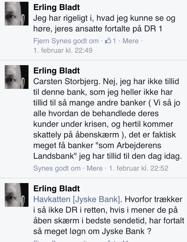 DET HANDLER OM MILLION BEDRAGERI, MOD LILLE KUNDE I JYSKE BANK ET BEDRAG SOM NYKREDIT KENDER ALT TIL. Utroligt Nykredit mener at de har brugt meget tid på at hjælpe Først skrev i en periode på over 2 år, uden Nykredit ville svare Så blev vi nødsagede til at stævne Nykredit, og først der fik vi kontakt og lidt bilag. :-) Så hvem kæmper og bruger mange resurser for at opklare den svindel foretning som jyske bank laver Og som Nykredit forsøgte at dække over ved at svare vildledende. På bare et enkelt spørgsmål Som Har jeg haft flere lån i Nykredit, end det lån jeg har nu. :-) Dette fik jeg et helt bevist vildledende svar på = Du har det lån du får opgørelse på hvert år. Der var jo ikke noget svar Så at knoklet hvert et lille svar Og det mener Nykredit at er bruge mange resurser :-) ---------- Tekst til billede Advokat Søren H. Hoffmann Christiansen fra Nykredit Skrev 21/2-2018 Og bekræftede vel bare hvad Mette Egholm Nielsen allerede har sagt NYKREDIT VIL IKKE LEVERER SKYTS IMOD JYSKE BANK Og ved ikke at ville udlever alle bilag, må der være noget Nykredit vil skjule, for at hjælpe jyske bank med at forsøge skuffe i retssag. - Jyske bank kan være helt rolige, Nykredit skriver jo at de nok skal lade være med at sende flere bilag, som kan skade jyske Banks troværdighed i denne kedelige sag, om udnyttelse svig og falsk - :-) At Nykredit har selv øknomisk har udnyttet og udnytter At jyske bank laver fusk, dokument falsk svindel løgn Og u at tage 3 et bidrag på 3 % :-) det har været meget svært at få bare lidt ud af Nykredit, Det siger sig selv efter, der skulle over 2 års forsøg med skriverier Til før at få Nykredit til at svare - Nykredit afviste først at svare i en år række men 24-11-2015 fik vi kontakt første gang. :-) Det syntes at handle om at trække tiden for at sigte mod forældelse for Nykredit's andel. - Det har handlet om at trække tiden og det er gået som ønsket - Nykredit skrev på anmodning om akt indsigt, at Nykredit ikke ville udlevere akt indsigt - Altså at Nykredit først ikke ville udlever noget som helst, er at hjælpe jyske bank Først efter Nykredit blev stævnet fik vi lidt bilag ud af dem Der i blandt kom bilag D. 1093 :-) Det er stadig planen at Nykredit advokaten Mette Egholm Nielsen som har fået fremlagt sags bilag i svindel sagen og derfor godt kender godt til bedraget. Mette bør derfor indkaldes som vidne i bedrageri sagen mod jyske bank. :-) Nykredit er ikke anklaget i sagn mod jyske bank :-) Men Nykredit har klart udnyttet fordelen til at tjene mangler penge, som er blevet er tab for kunden Det er ikke små penge. At det jyske bank som gjorde det mulig, det ved vi godt :/) Men at navne som dit Søren H. Hoffmann Christiansen overhovet nævnes, er for at give historien et sandheds preg. For hvem kender til bedraget i Nykredit Tænker du er sat ind i sagen grundet, BLAG D er bevis på dokument falsk Kan jo ikke skrive Nykredit ud for 10 personer For hvem har så skrevet hvad :/) Planen er at alle mails mm Som har med sagen at gøre offenligøres Også dem fra Nykredit Hvad er det vi ønsker at vide alt