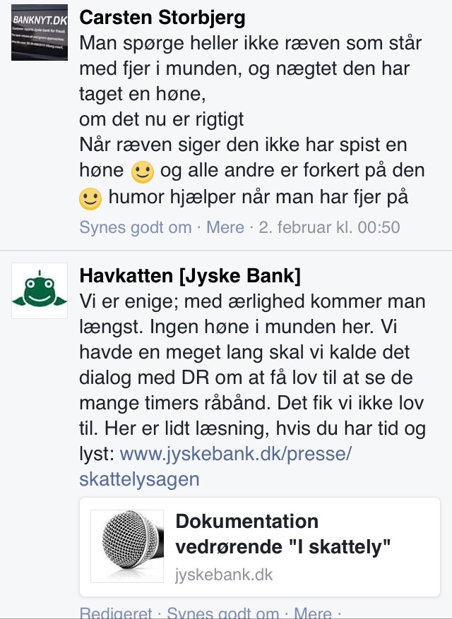 DET HANDLER OM MILLION BEDRAGERI, MOD LILLE KUNDE I JYSKE BANK ET BEDRAG SOM NYKREDIT KENDER ALT TIL. Utroligt Nykredit mener at de har brugt meget tid på at hjælpe Først skrev i en periode på over 2 år, uden Nykredit ville svare Så blev vi nødsagede til at stævne Nykredit, og først der fik vi kontakt og lidt bilag. :-) Så hvem kæmper og bruger mange resurser for at opklare den svindel foretning som jyske bank laver Og som Nykredit forsøgte at dække over ved at svare vildledende. På bare et enkelt spørgsmål Som Har jeg haft flere lån i Nykredit, end det lån jeg har nu. :-) Dette fik jeg et helt bevist vildledende svar på = Du har det lån du får opgørelse på hvert år. Der var jo ikke noget svar Så at knoklet hvert et lille svar Og det mener Nykredit at er bruge mange resurser :-) ---------- Tekst til billede Advokat Søren H. Hoffmann Christiansen fra Nykredit Skrev 21/2-2018 Og bekræftede vel bare hvad Mette Egholm Nielsen allerede har sagt NYKREDIT VIL IKKE LEVERER SKYTS IMOD JYSKE BANK Og ved ikke at ville udlever alle bilag, må der være noget Nykredit vil skjule, for at hjælpe jyske bank med at forsøge skuffe i retssag. - Jyske bank kan være helt rolige, Nykredit skriver jo at de nok skal lade være med at sende flere bilag, som kan skade jyske Banks troværdighed i denne kedelige sag, om udnyttelse svig og falsk - :-) At Nykredit har selv øknomisk har udnyttet og udnytter At jyske bank laver fusk, dokument falsk svindel løgn Og u at tage 3 et bidrag på 3 % :-) det har været meget svært at få bare lidt ud af Nykredit, Det siger sig selv efter, der skulle over 2 års forsøg med skriverier Til før at få Nykredit til at svare - Nykredit afviste først at svare i en år række men 24-11-2015 fik vi kontakt første gang. :-) Det syntes at handle om at trække tiden for at sigte mod forældelse for Nykredit's andel. - Det har handlet om at trække tiden og det er gået som ønsket - Nykredit skrev på anmodning om akt indsigt, at Nykredit ikke ville udlevere akt indsigt - Altså at Nykredit først ikke ville udlever noget som helst, er at hjælpe jyske bank Først efter Nykredit blev stævnet fik vi lidt bilag ud af dem Der i blandt kom bilag D. 1093 :-) Det er stadig planen at Nykredit advokaten Mette Egholm Nielsen som har fået fremlagt sags bilag i svindel sagen og derfor godt kender godt til bedraget. Mette bør derfor indkaldes som vidne i bedrageri sagen mod jyske bank. :-) Nykredit er ikke anklaget i sagn mod jyske bank :-) Men Nykredit har klart udnyttet fordelen til at tjene mangler penge, som er blevet er tab for kunden Det er ikke små penge. At det jyske bank som gjorde det mulig, det ved vi godt :/) Men at navne som dit Søren H. Hoffmann Christiansen overhovet nævnes, er for at give historien et sandheds preg. For hvem kender til bedraget i Nykredit Tænker du er sat ind i sagen grundet, BLAG D er bevis på dokument falsk Kan jo ikke skrive Nykredit ud for 10 personer For hvem har så skrevet hvad :/) Planen er at alle mails mm Som har med sagen at gøre offenligøres Også dem fra Nykredit Hvad er det vi ønsker at vide alt