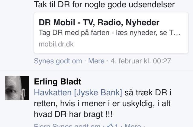 DET HANDLER OM MILLION BEDRAGERI, MOD LILLE KUNDE I JYSKE BANK ET BEDRAG SOM NYKREDIT KENDER ALT TIL. Utroligt Nykredit mener at de har brugt meget tid på at hjælpe Først skrev i en periode på over 2 år, uden Nykredit ville svare Så blev vi nødsagede til at stævne Nykredit, og først der fik vi kontakt og lidt bilag. :-) Så hvem kæmper og bruger mange resurser for at opklare den svindel foretning som jyske bank laver Og som Nykredit forsøgte at dække over ved at svare vildledende. På bare et enkelt spørgsmål Som Har jeg haft flere lån i Nykredit, end det lån jeg har nu. :-) Dette fik jeg et helt bevist vildledende svar på = Du har det lån du får opgørelse på hvert år. Der var jo ikke noget svar Så at knoklet hvert et lille svar Og det mener Nykredit at er bruge mange resurser :-) ---------- Tekst til billede Advokat Søren H. Hoffmann Christiansen fra Nykredit Skrev 21/2-2018 Og bekræftede vel bare hvad Mette Egholm Nielsen allerede har sagt NYKREDIT VIL IKKE LEVERER SKYTS IMOD JYSKE BANK Og ved ikke at ville udlever alle bilag, må der være noget Nykredit vil skjule, for at hjælpe jyske bank med at forsøge skuffe i retssag. - Jyske bank kan være helt rolige, Nykredit skriver jo at de nok skal lade være med at sende flere bilag, som kan skade jyske Banks troværdighed i denne kedelige sag, om udnyttelse svig og falsk - :-) At Nykredit har selv øknomisk har udnyttet og udnytter At jyske bank laver fusk, dokument falsk svindel løgn Og u at tage 3 et bidrag på 3 % :-) det har været meget svært at få bare lidt ud af Nykredit, Det siger sig selv efter, der skulle over 2 års forsøg med skriverier Til før at få Nykredit til at svare - Nykredit afviste først at svare i en år række men 24-11-2015 fik vi kontakt første gang. :-) Det syntes at handle om at trække tiden for at sigte mod forældelse for Nykredit's andel. - Det har handlet om at trække tiden og det er gået som ønsket - Nykredit skrev på anmodning om akt indsigt, at Nykredit ikke ville udlevere akt indsigt - Altså at Nykredit først ikke ville udlever noget som helst, er at hjælpe jyske bank Først efter Nykredit blev stævnet fik vi lidt bilag ud af dem Der i blandt kom bilag D. 1093 :-) Det er stadig planen at Nykredit advokaten Mette Egholm Nielsen som har fået fremlagt sags bilag i svindel sagen og derfor godt kender godt til bedraget. Mette bør derfor indkaldes som vidne i bedrageri sagen mod jyske bank. :-) Nykredit er ikke anklaget i sagn mod jyske bank :-) Men Nykredit har klart udnyttet fordelen til at tjene mangler penge, som er blevet er tab for kunden Det er ikke små penge. At det jyske bank som gjorde det mulig, det ved vi godt :/) Men at navne som dit Søren H. Hoffmann Christiansen overhovet nævnes, er for at give historien et sandheds preg. For hvem kender til bedraget i Nykredit Tænker du er sat ind i sagen grundet, BLAG D er bevis på dokument falsk Kan jo ikke skrive Nykredit ud for 10 personer For hvem har så skrevet hvad :/) Planen er at alle mails mm Som har med sagen at gøre offenligøres Også dem fra Nykredit Hvad er det vi ønsker at vide alt