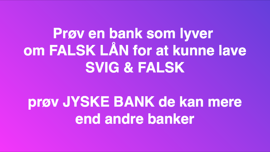 ANDERS DAM KUNNE UNDGÅ DISSE OPSLAG BARE VED AT TALE MED OG KUNDER. Medvirkende i sagen eller kender til sagen og ønsker ikke at rette fejl Fundament hæderlig ærlig åben retter fejl Nykredit jyske bank Advokat advokater strafferet øknomisk kriminelit Lund Elmer Sandager Michael Rasmussen CEO Nykredit Anders Christian Dam CEO Morten Ulrik gade Philip Baruch Mette Egholm Nielsen Birgit Bush Jyske bank erhverv Hillerød Helsingør Århus Aahus København Silkeborg Valby Østerbro Nicolai Hansen Anette Kirkeby Søren Woergaard Danske bank jysk Koncernledelse jyske bank Koncernbestyrelsen Sven Buhrkall Kurt Bligaard Pedersen Rina Asmussen Philip Baruch Jens A. Borup Keld Norup Christina Lykke Munk Haggai Kunisch Marianne Lillevang Koncerndirektionen Anders Dam Leif F. Larsen Niels Erik Jakobsen Per Skovhus Peter Schleidt Sagen historien om Nykredit og jyskebank handler om: Bedrageri Svindel Løgne Tyveri Underslæb Mandatsvig Svig Dokumentfalsk, At dække over forbrydelser At skjule forbrydelser Om at lyve over for retten udelukket for at kunne fortsætte bedrageriske forhold. Mercedes BMW Audi VW Ford Kia Pegeout Citroen biler for alle, billig bolig, billig GF forsikring PBS dankort visa, SUPERLÅN LÅN I LYSKE BANK